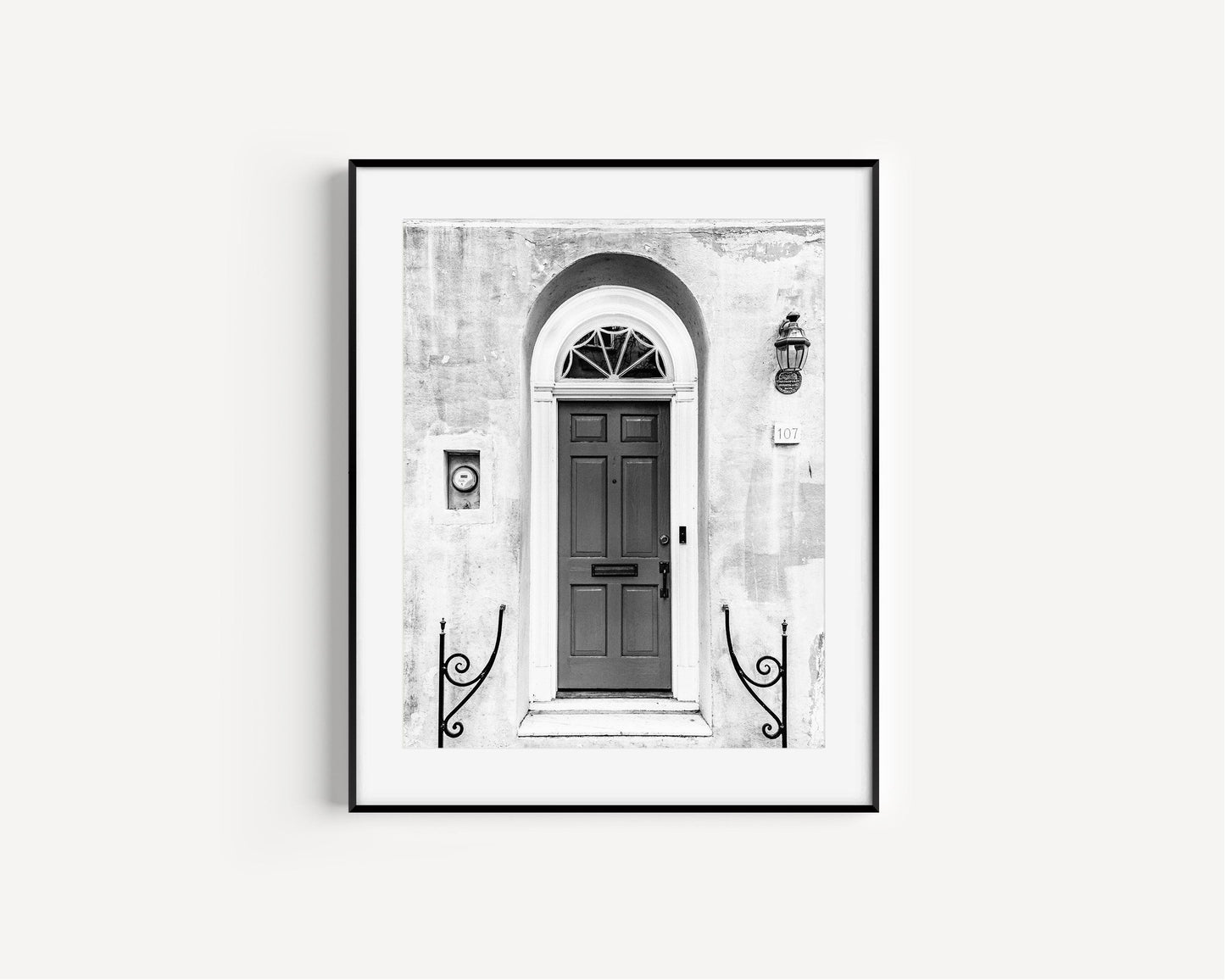 Black and White Charleston Doors Photography Print | Charleston Photography Print - Departures Print Shop