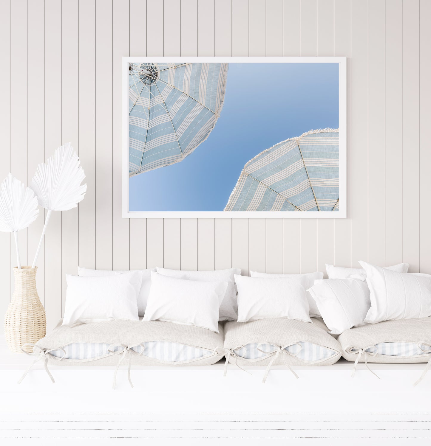 Coastal Blues Beach Umbrella Print IV