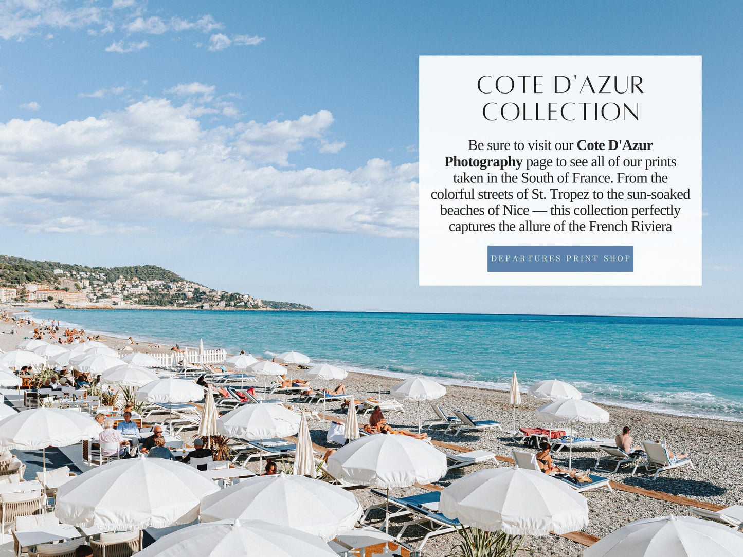 Departures Print Shop Cote d'Azur Fine Art Print Collection