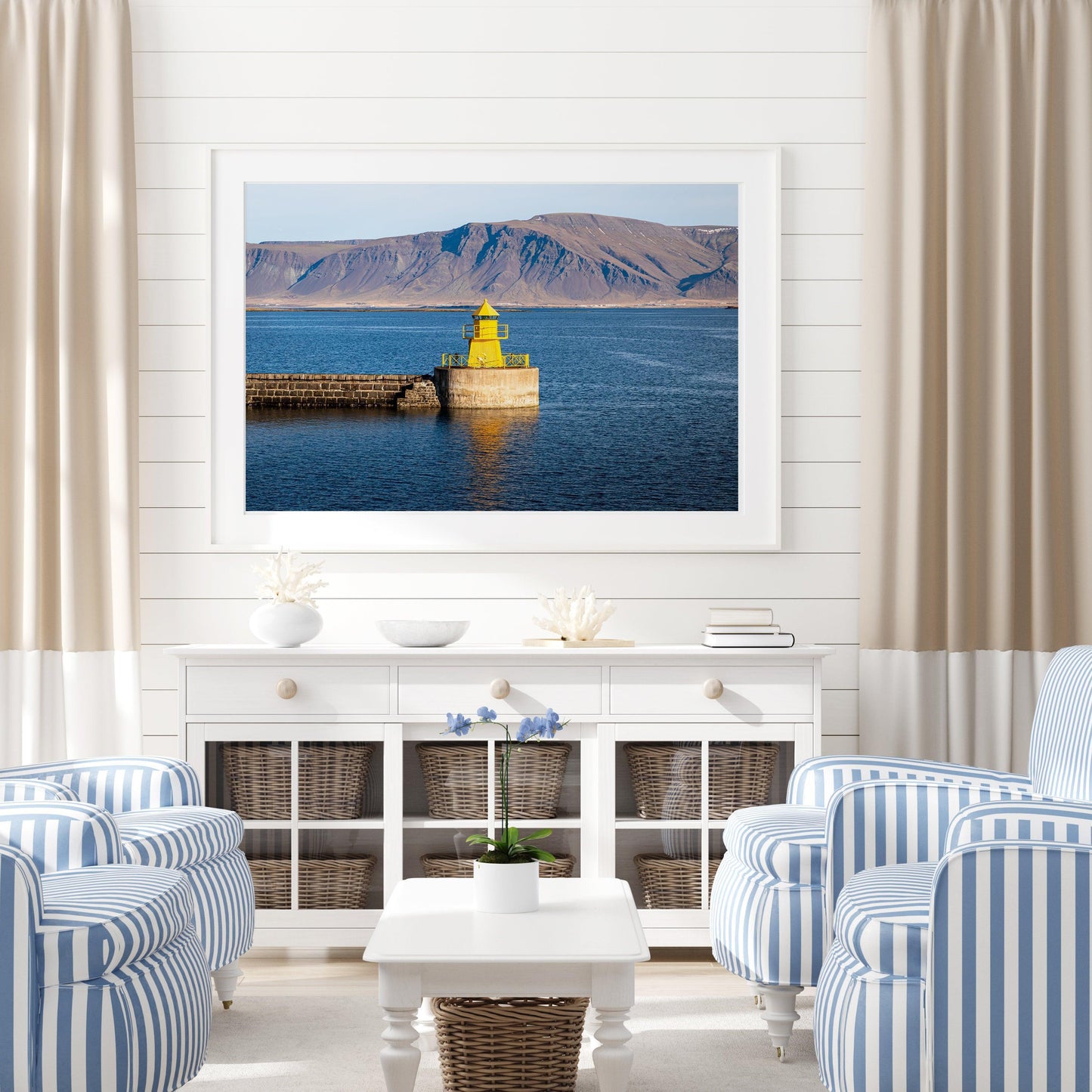 Nordurgardi Lighthouse Old Harbour Reykjavik III | Iceland Photography Print - Departures Print Shop