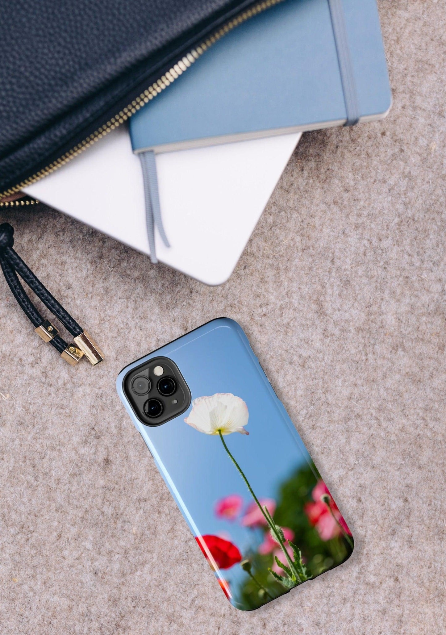 White Poppy iPhone Case - Departures Print Shop