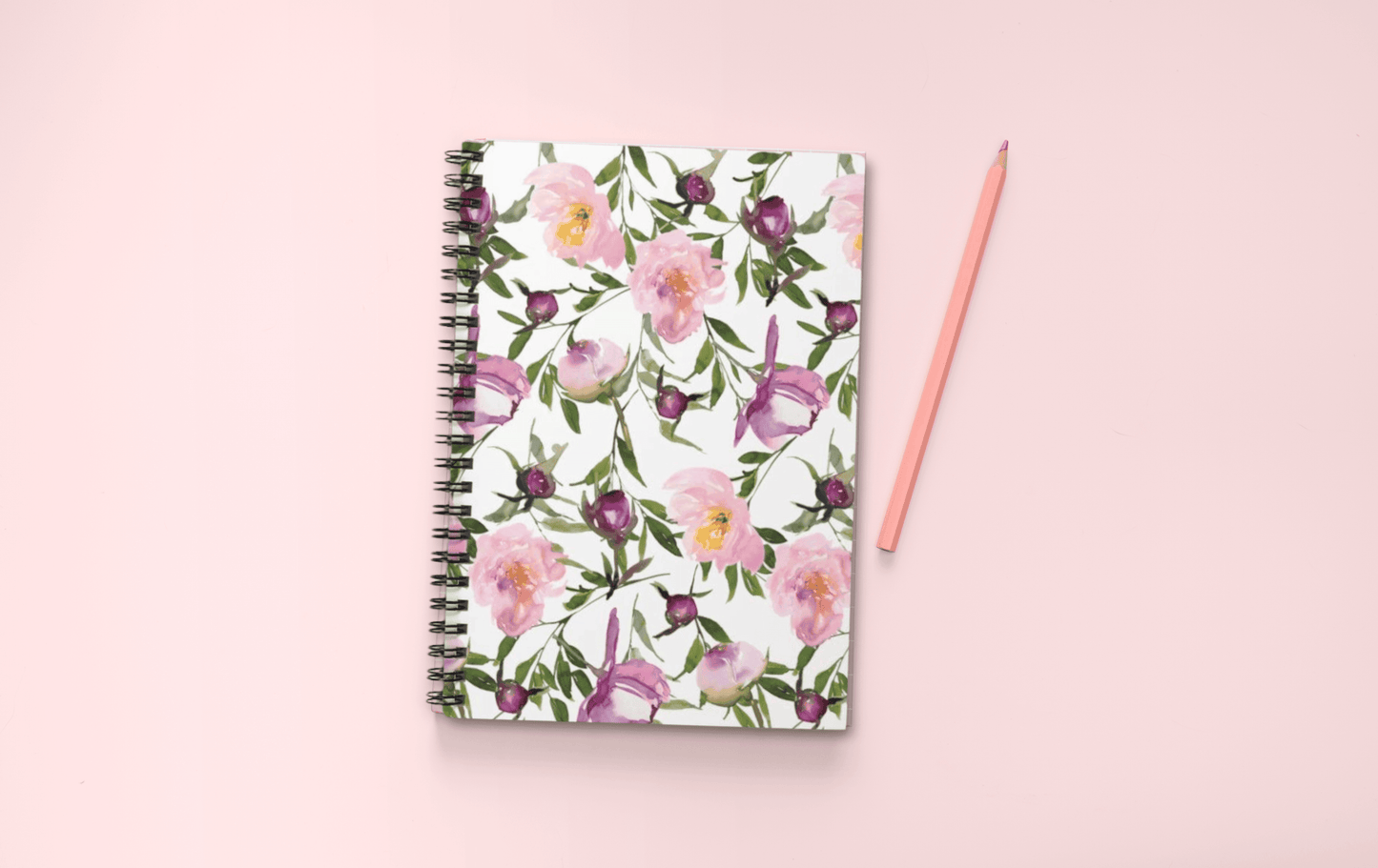 Wilmington Floral Spiral Notebook - Departures Print Shop
