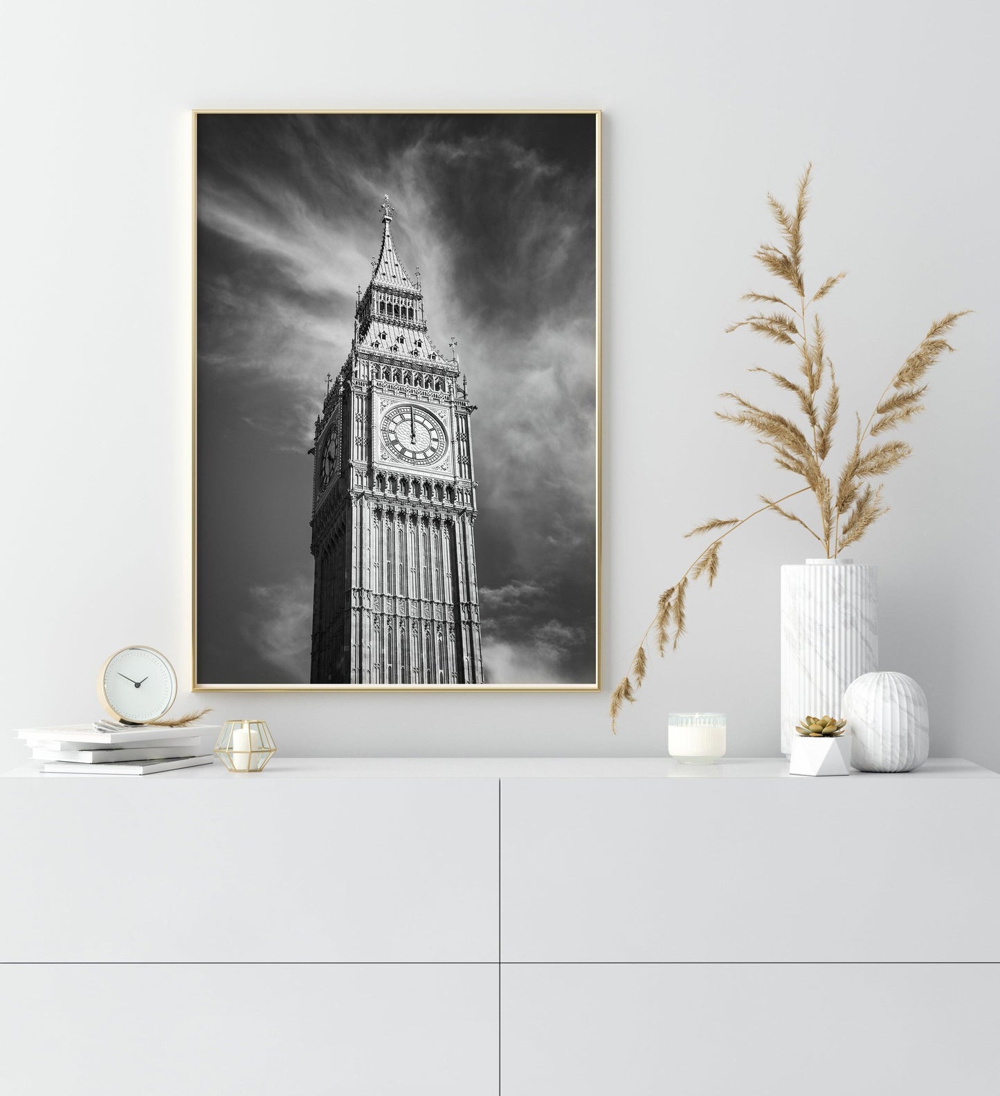 Black and White Big Ben | London Print - Departures Print Shop
