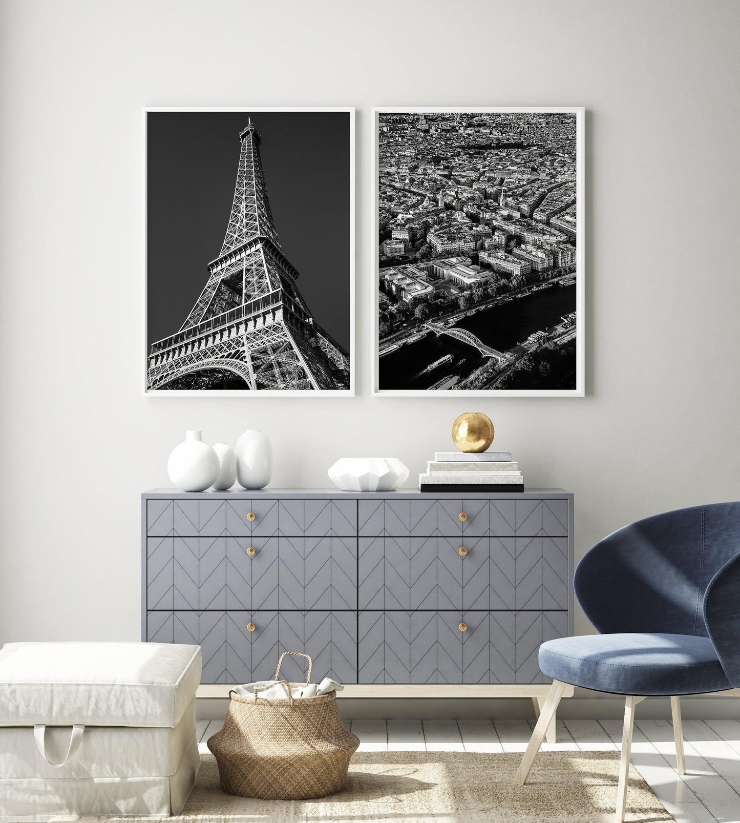 B&W Eiffel Tower | Paris Print - Departures Print Shop