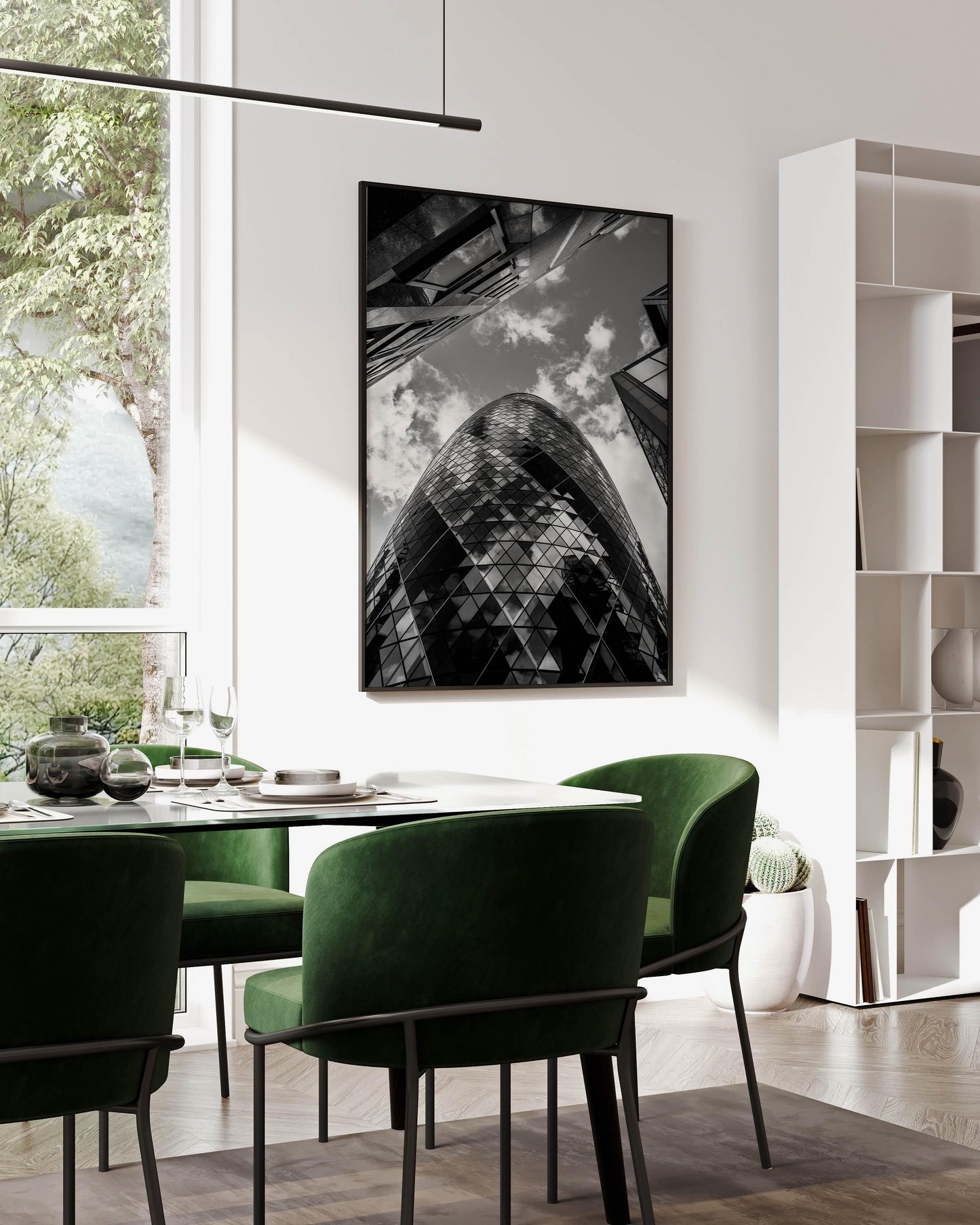 Black and White Gherkin Building Photography Print | London Photography Print - Departures Print Shop