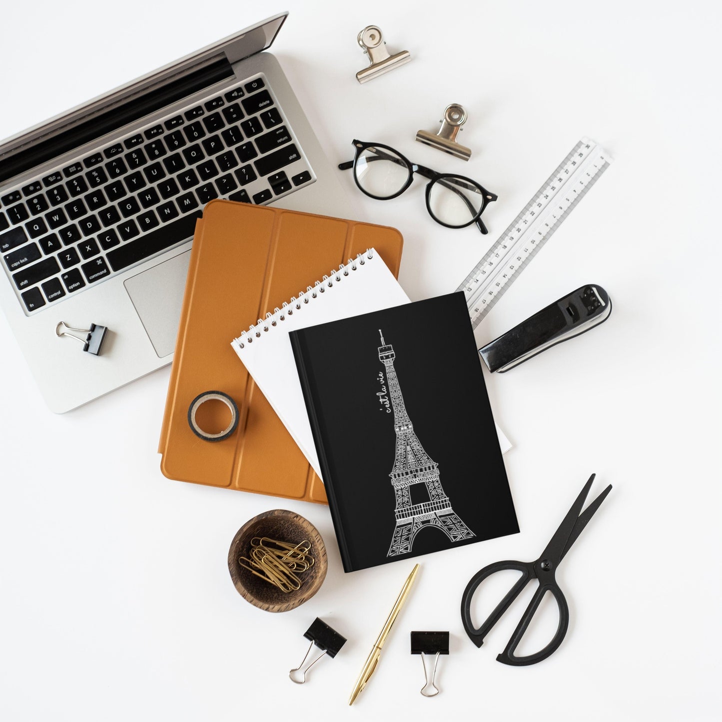Eiffel Tower Hardcover Notebook - Departures Print Shop