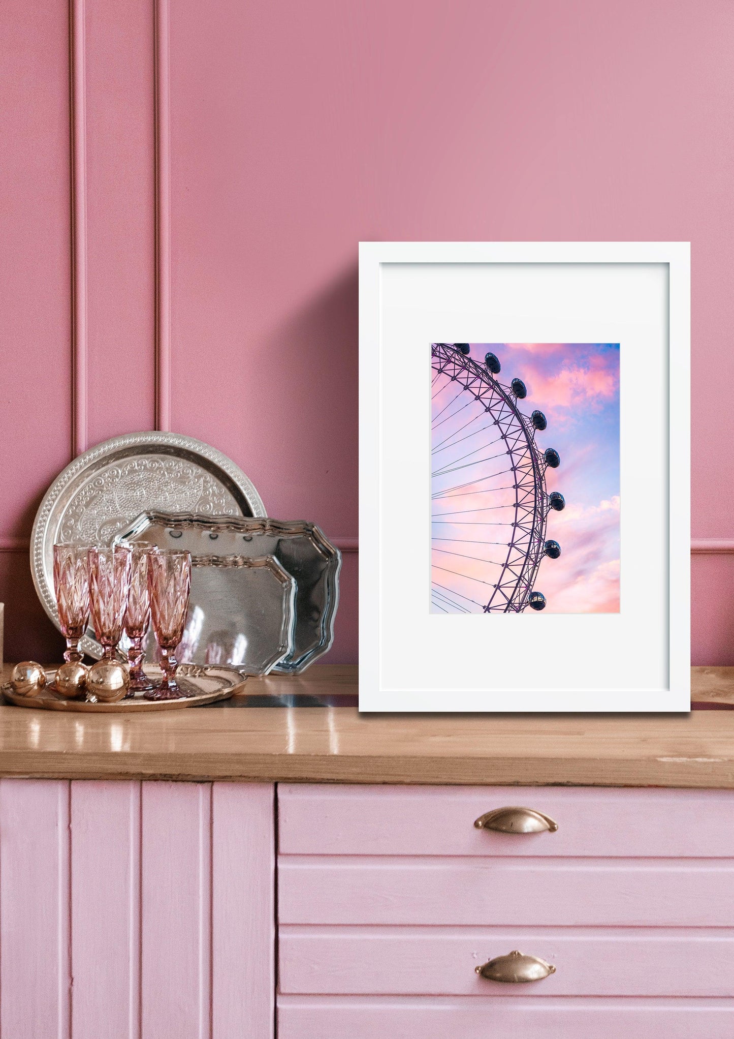 London Eye Cotton Candy Skies II | London Print - Departures Print Shop
