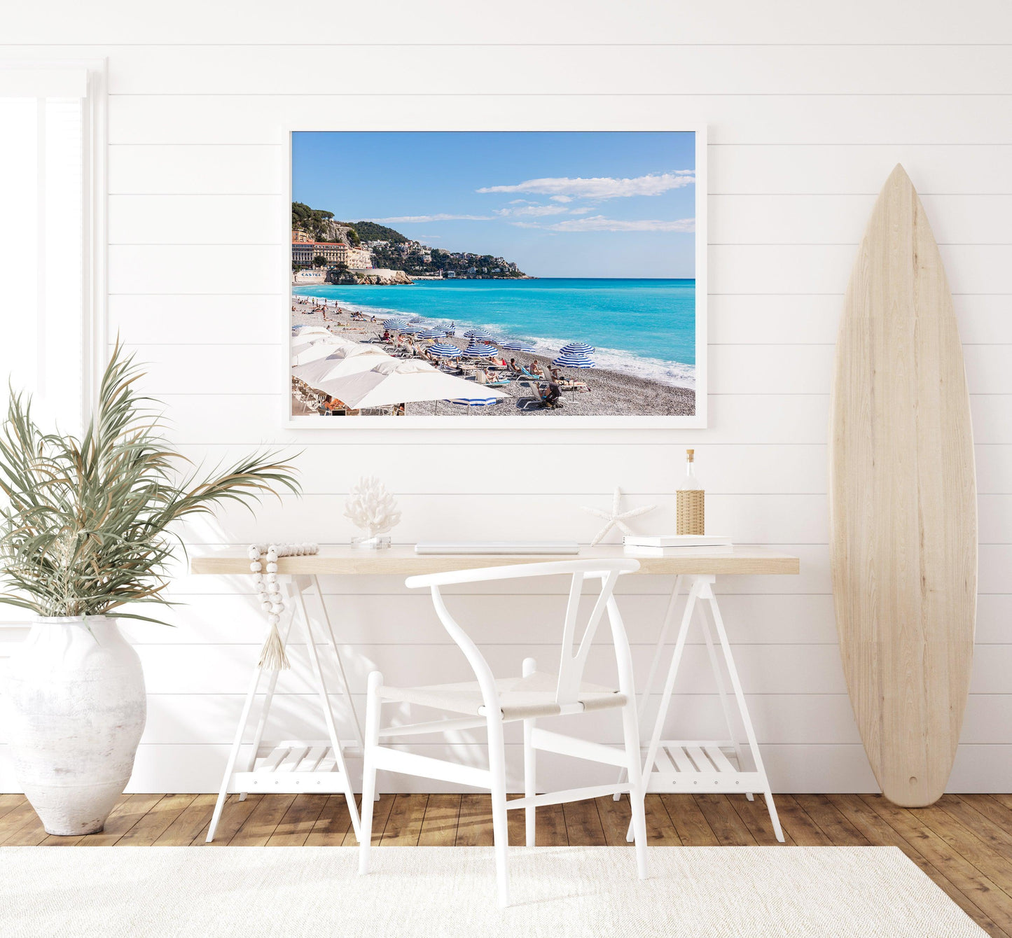 Striped Beach Umbrellas Print | French Riviera Photography Print - Departures Print Shop
