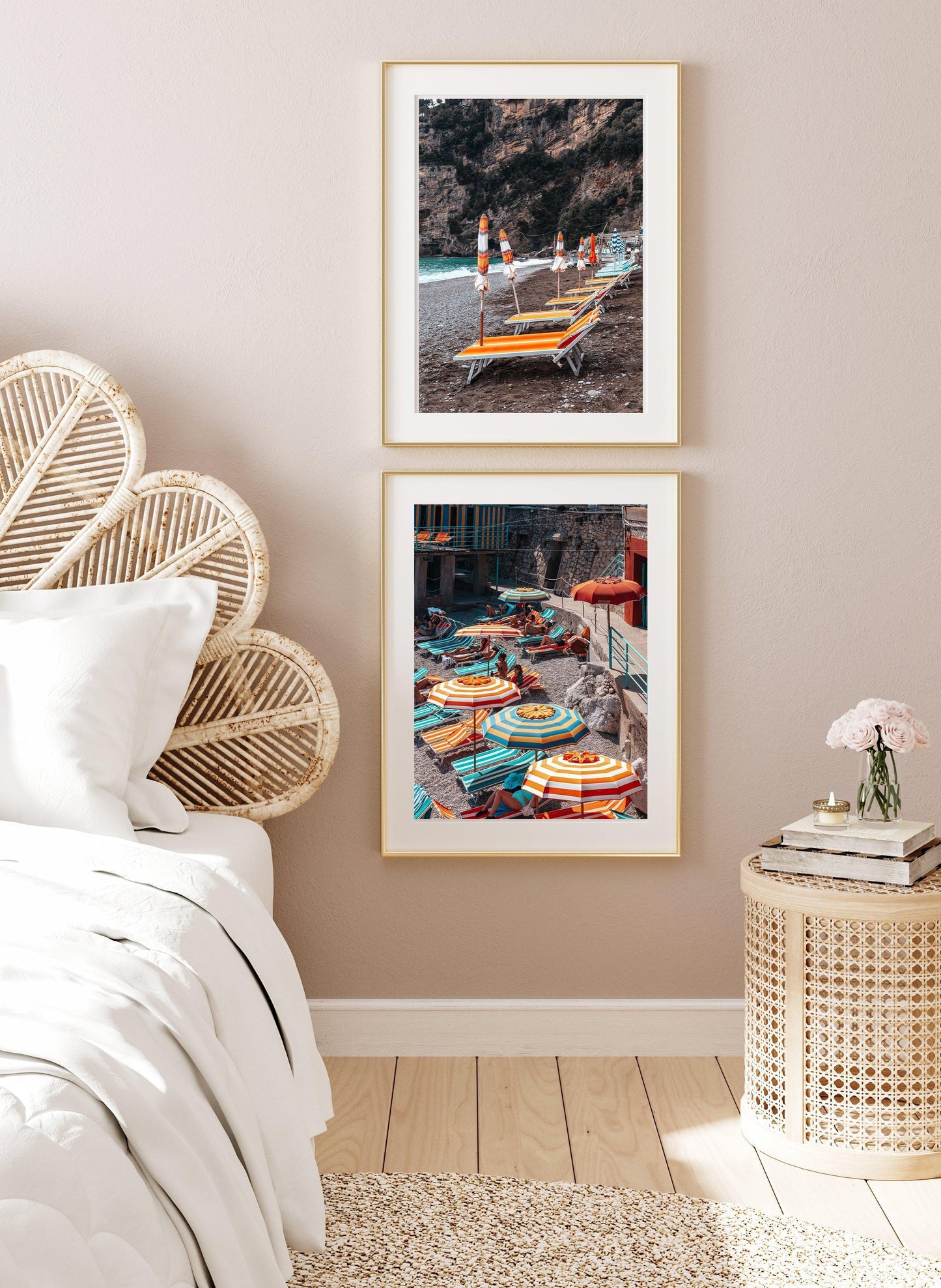 Amalfi Coast Beach Umbrella Print Set | Italy Photography Prints - Departures Print Shop