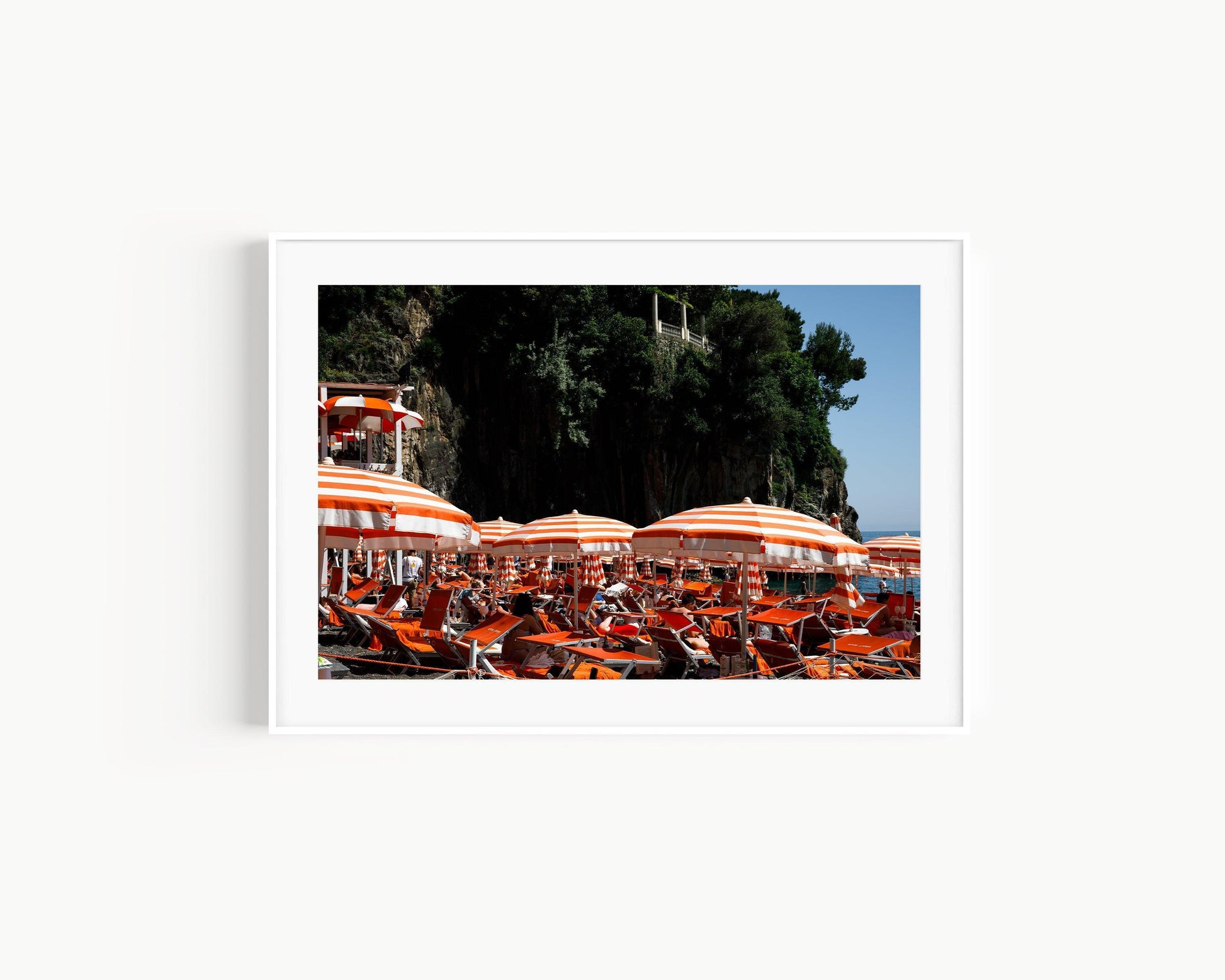 Arienzo Beach Club Umbrellas | Amalfi Coast Italy Photography - Departures Print Shop