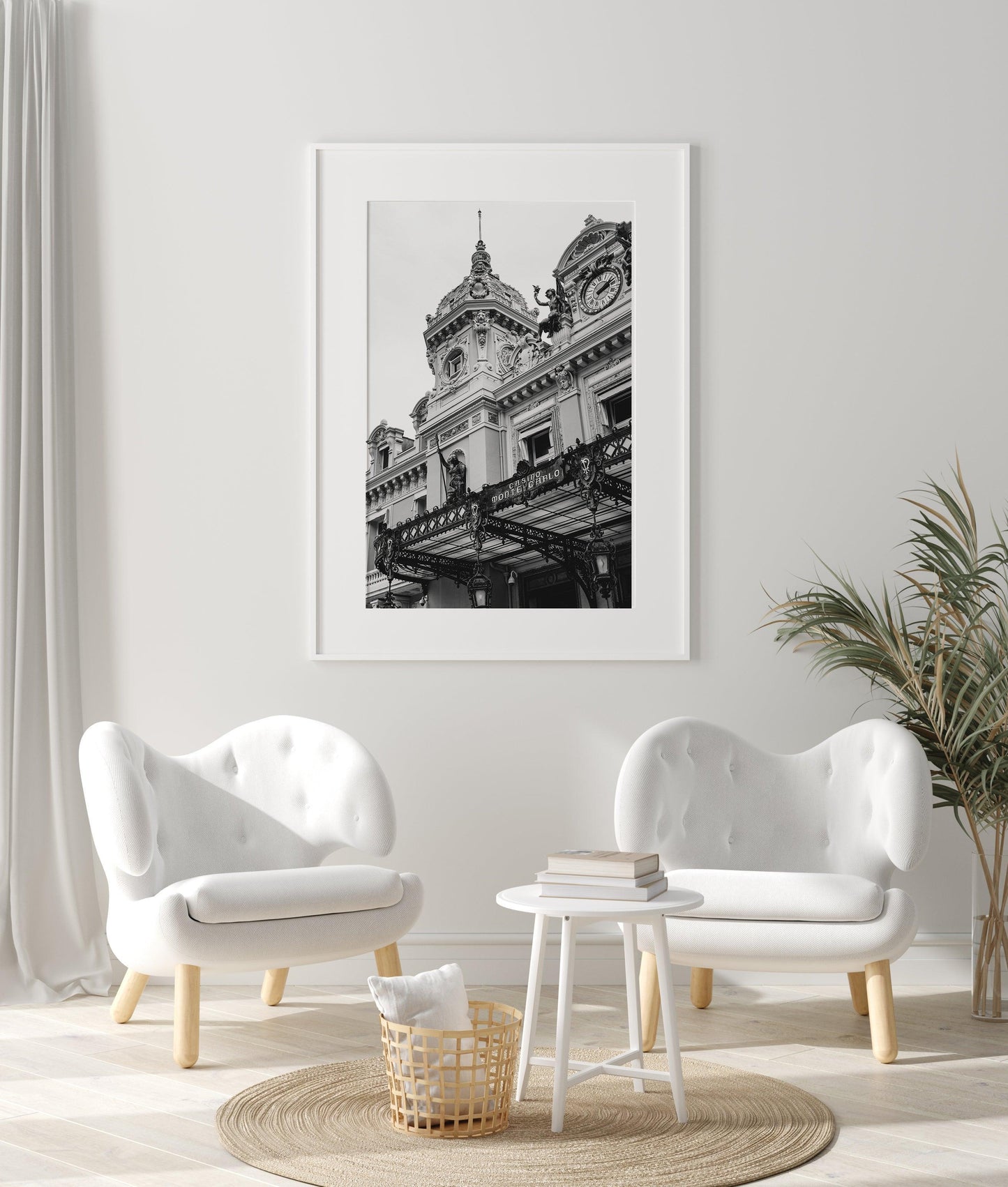 B&W Monte Carlo Casino | Monaco Travel Print - Departures Print Shop