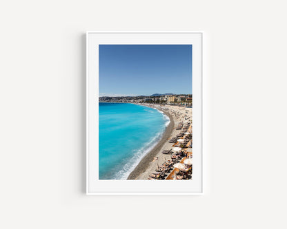 Beaches of Nice France III | French Riviera Photography Print - Departures Print Shop