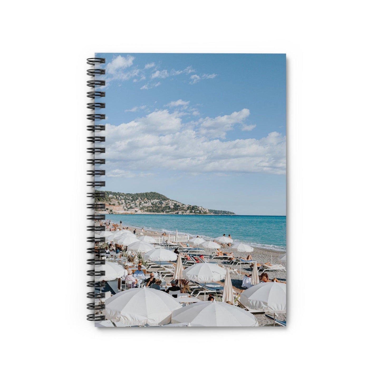 Beaches of Nice France Spiral Notebook - Departures Print Shop