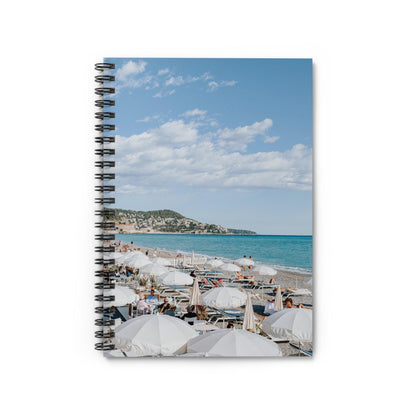 Beaches of Nice France Spiral Notebook - Departures Print Shop