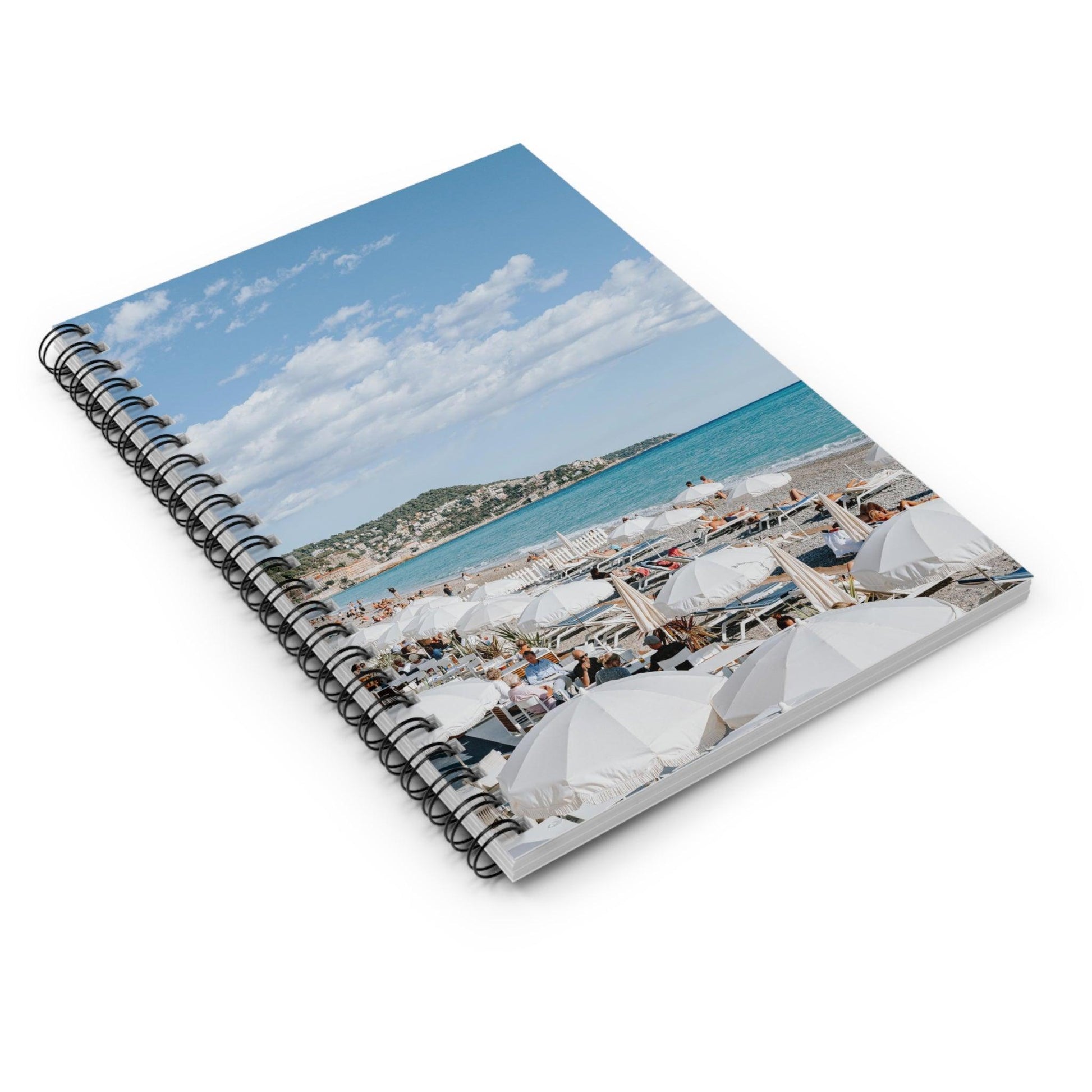 Beaches of Nice France Spiral Notebook - Departures Print Shop