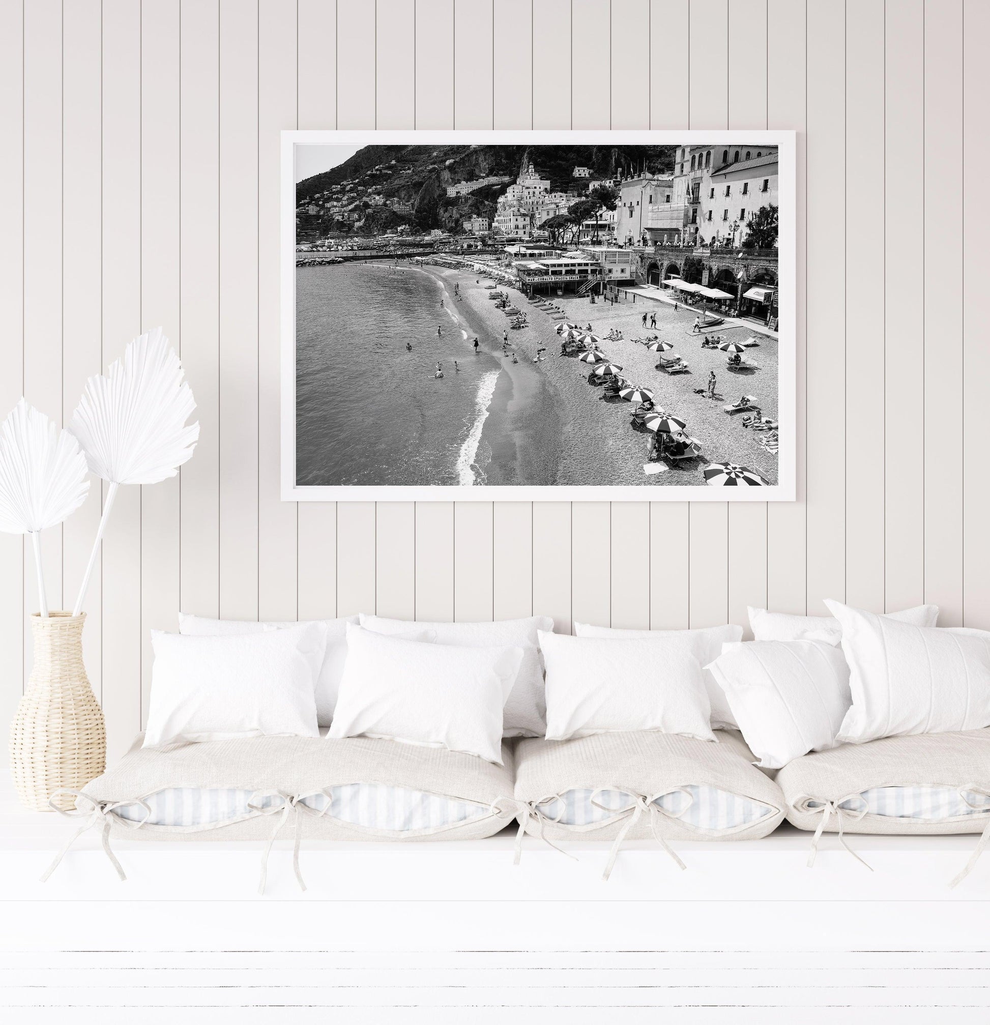 Black and White Amalfi Coast Beach Print | Amalfi Coast Italy Photography - Departures Print Shop