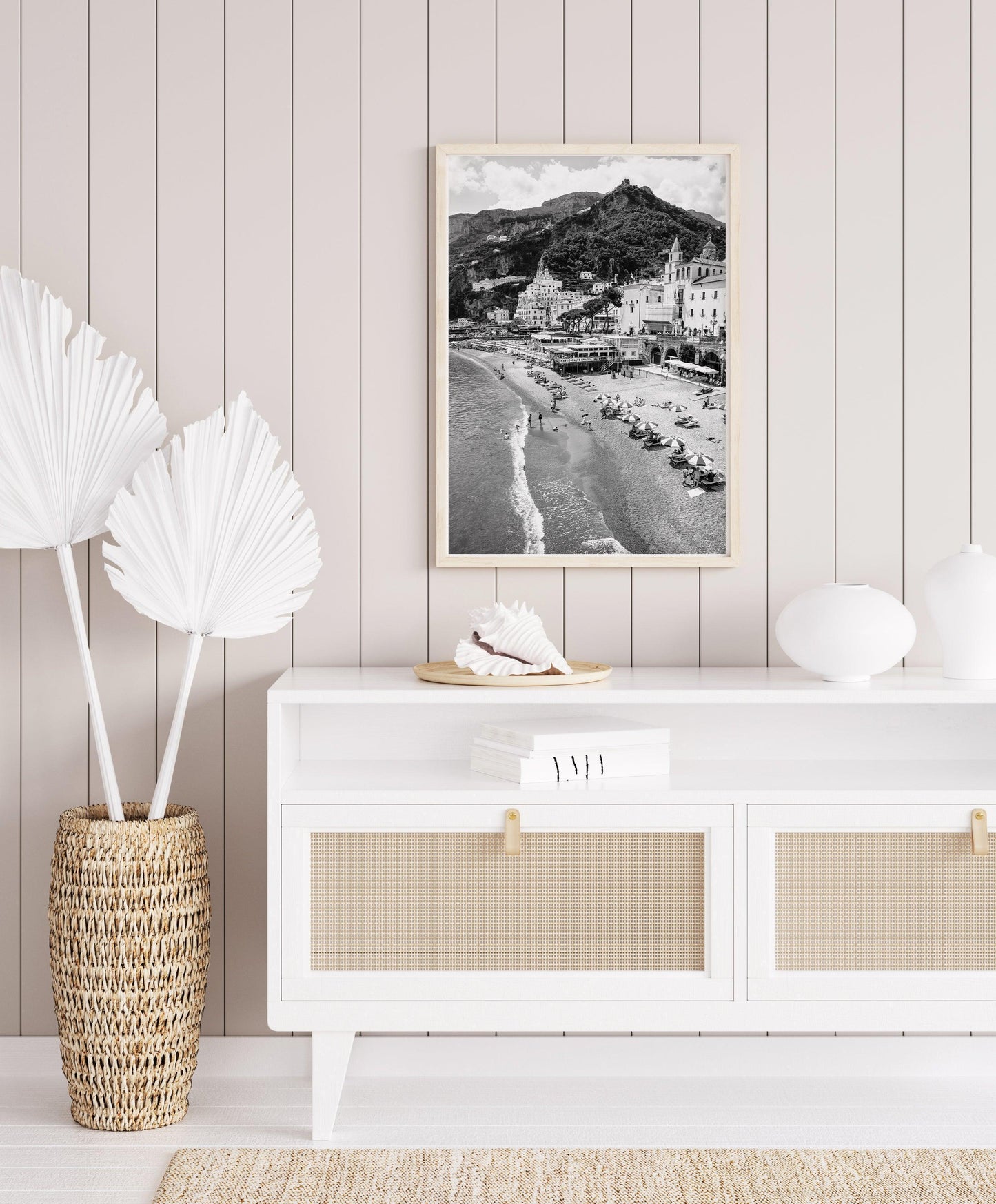 Black and White Amalfi Coast Beach Print II | Amalfi Coast Italy Photography - Departures Print Shop