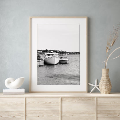 Black and White Boat Photography Print | Beach Photography Print - Departures Print Shop