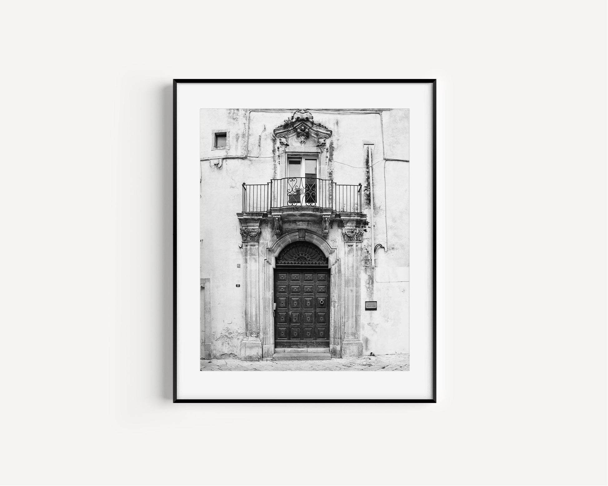 Black and White European Doorway Print | Italy Photography Print - Departures Print Shop