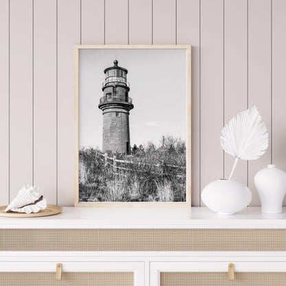 Black and White Gay Head Lighthouse Print - Departures Print Shop