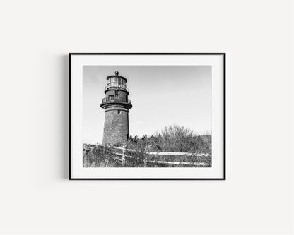 Black and White Gay Head Lighthouse Print II - Departures Print Shop