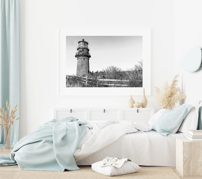 Black and White Gay Head Lighthouse Print II - Departures Print Shop