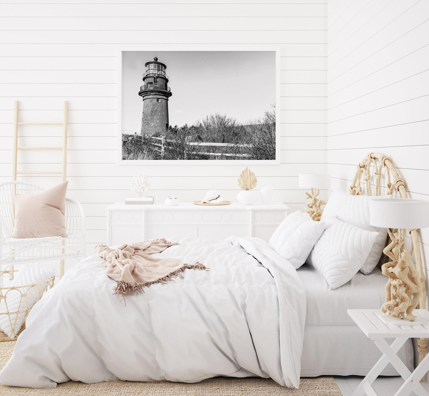 Black and White Gay Head Lighthouse Print II - Departures Print Shop