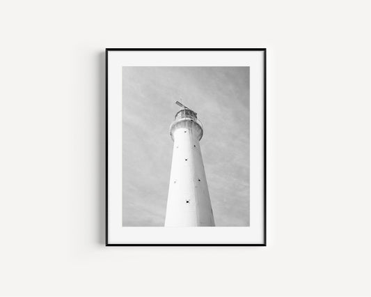 Black and White Gibbs Hill Lighthouse Print - Departures Print Shop