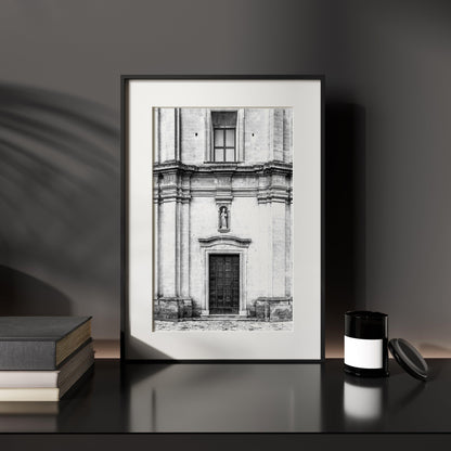 Black and White Italian Doorway Print - Departures Print Shop