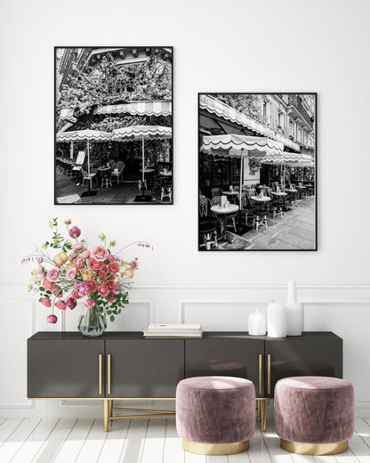 Black and White La Favorite Parisian Cafe Print | Paris Photography Print - Departures Print Shop