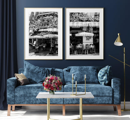 Black and White La Favorite Parisian Cafe Print II | Paris Photography Print - Departures Print Shop