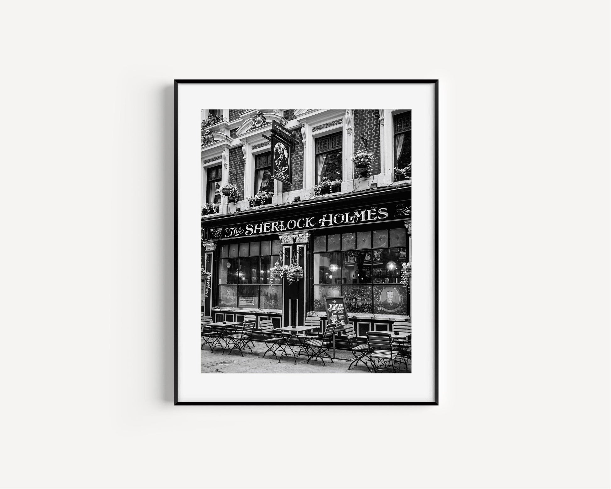 Black and White London Pub Print Set - Departures Print Shop