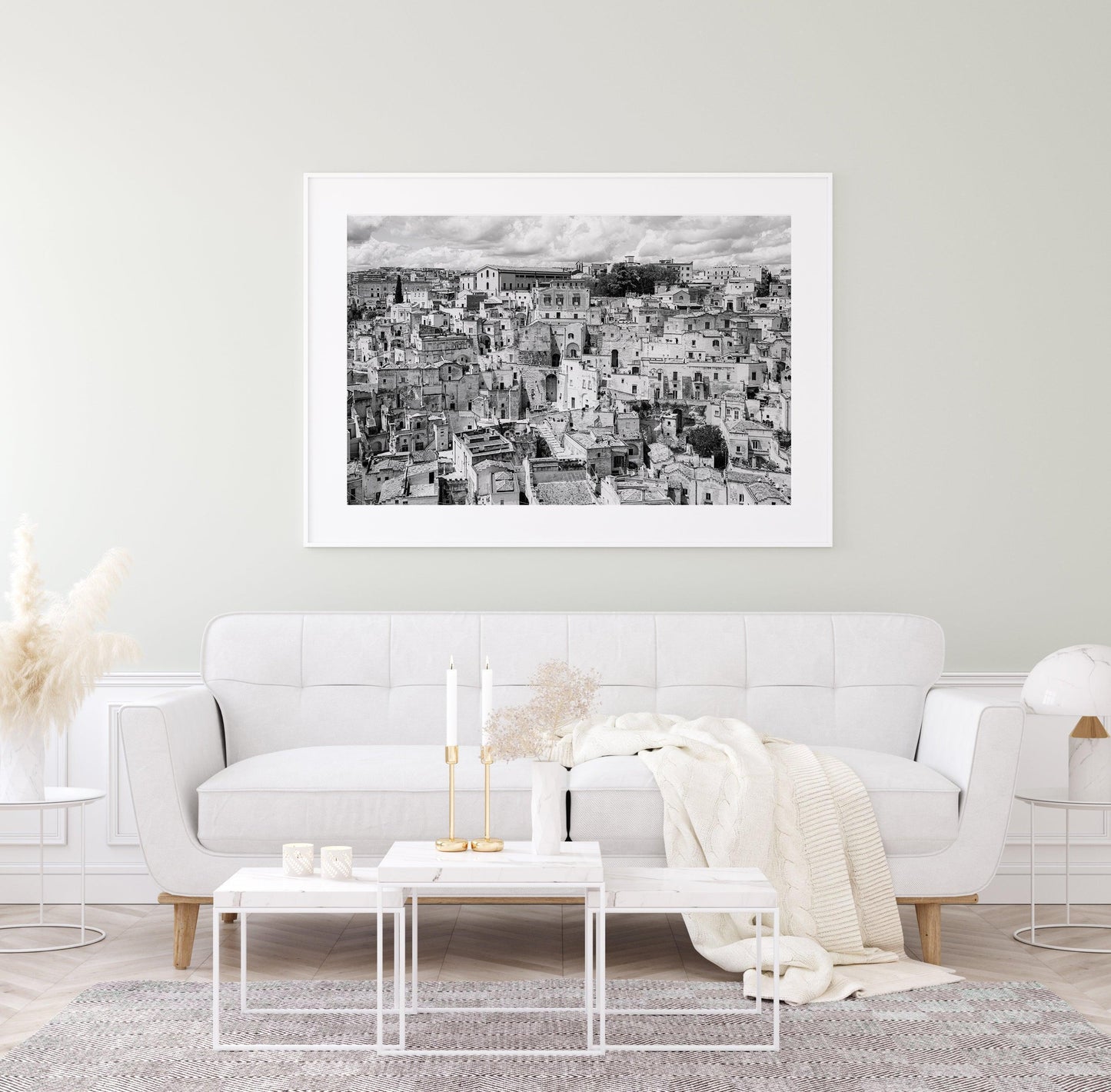 Black and White Matera Italy Cityscape | Italy Photography Print - Departures Print Shop