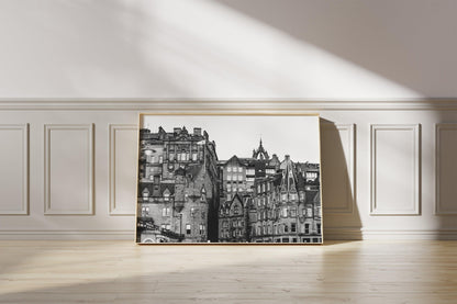 Black and White Old Town Edinburgh Print - Departures Print Shop