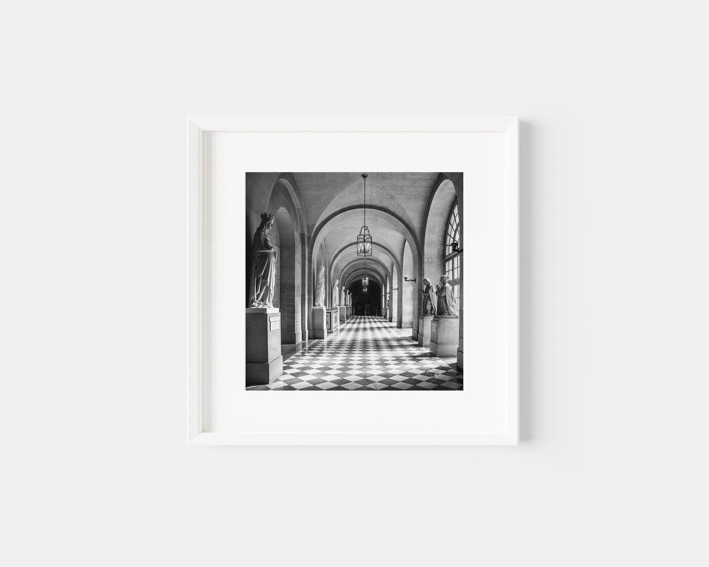 Black and White Palace of Versailles Print | Square Paris Photography Print - Departures Print Shop