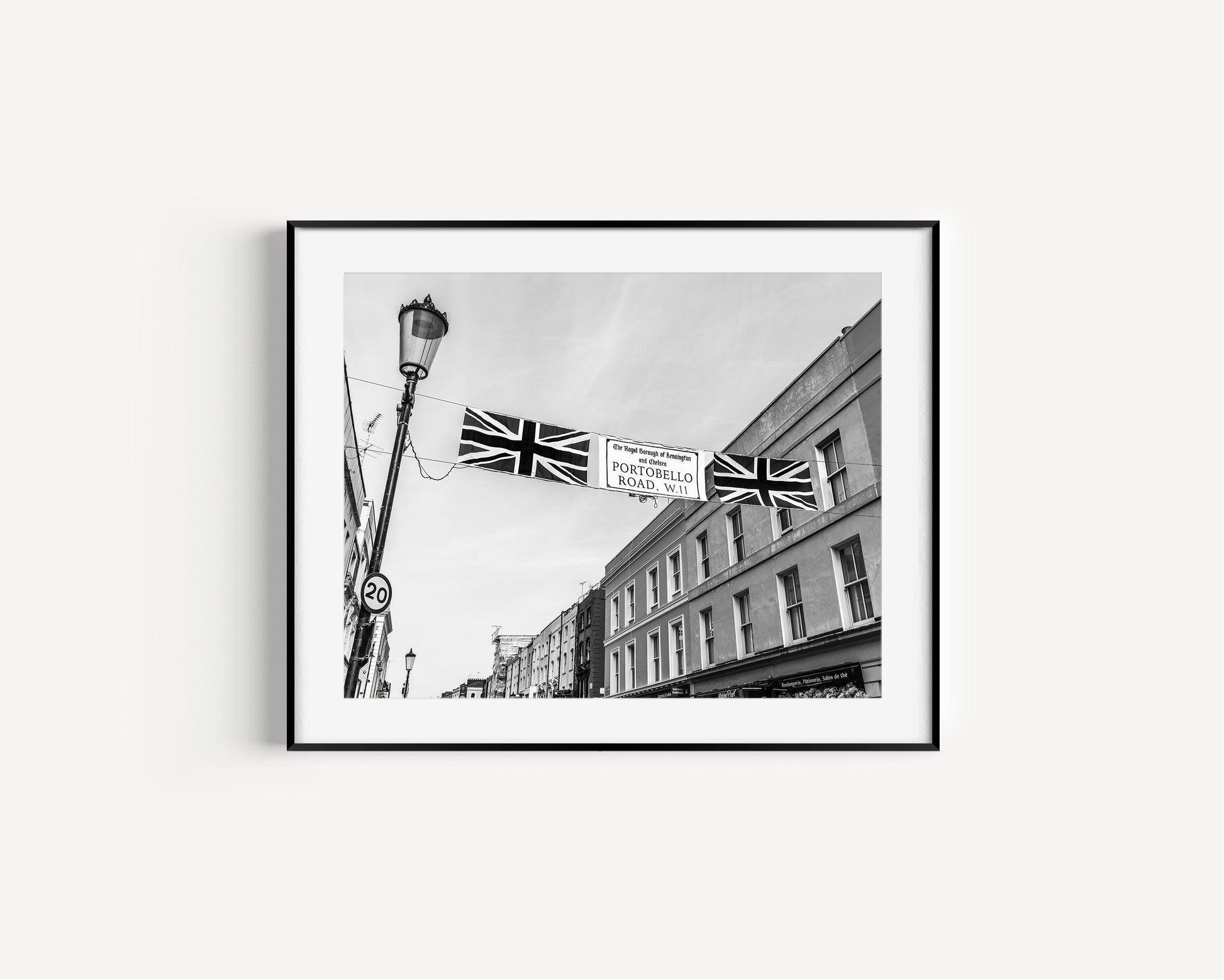 Black and White Portobello Road Market Print - Departures Print Shop