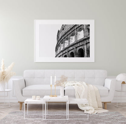 Black and White Roman Colosseum IV | Rome Italy Photography - Departures Print Shop