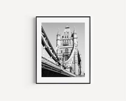 Black and White Tower Bridge IV | London Photography Print - Departures Print Shop