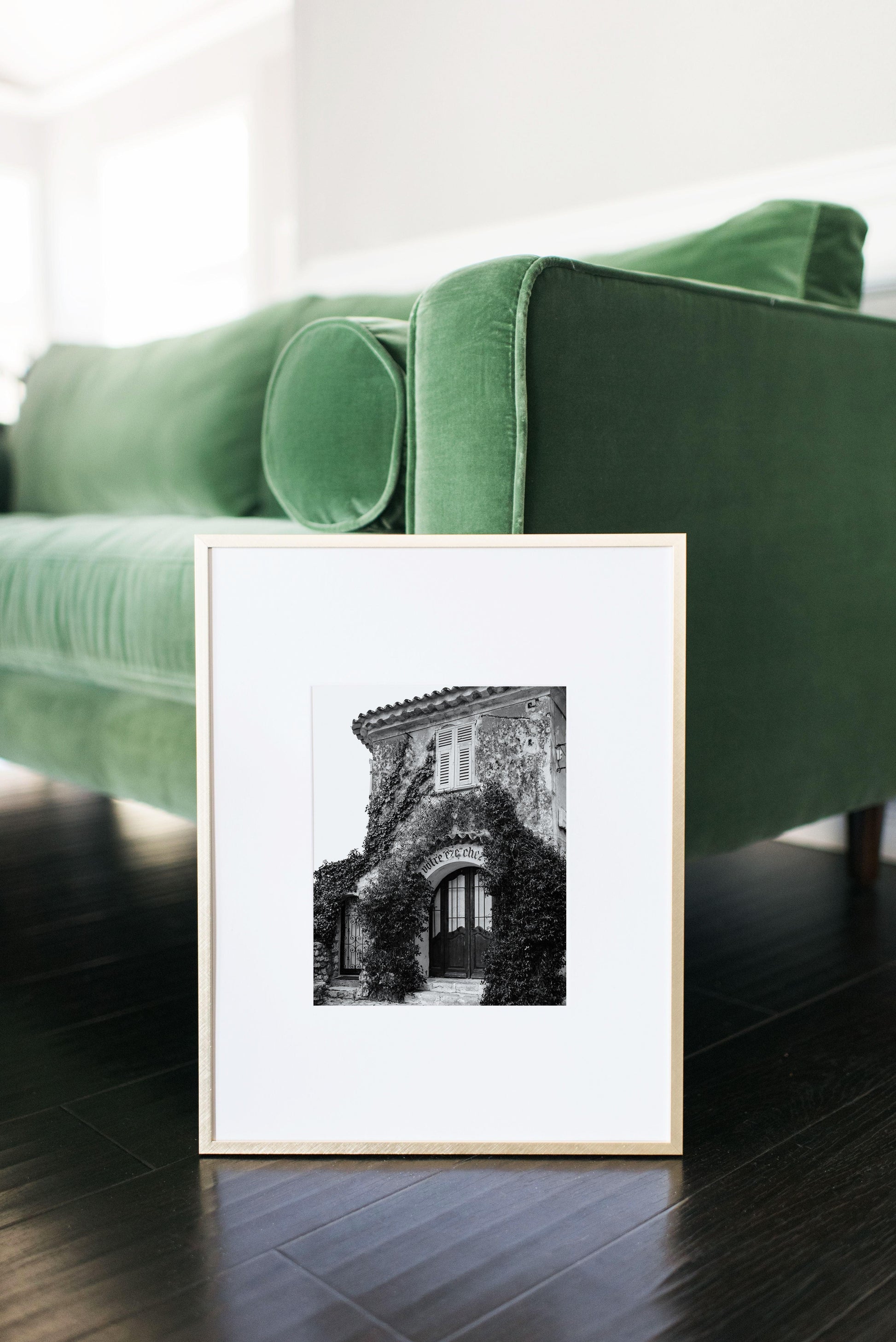 Black and White Village of Eze Photography Print - Departures Print Shop