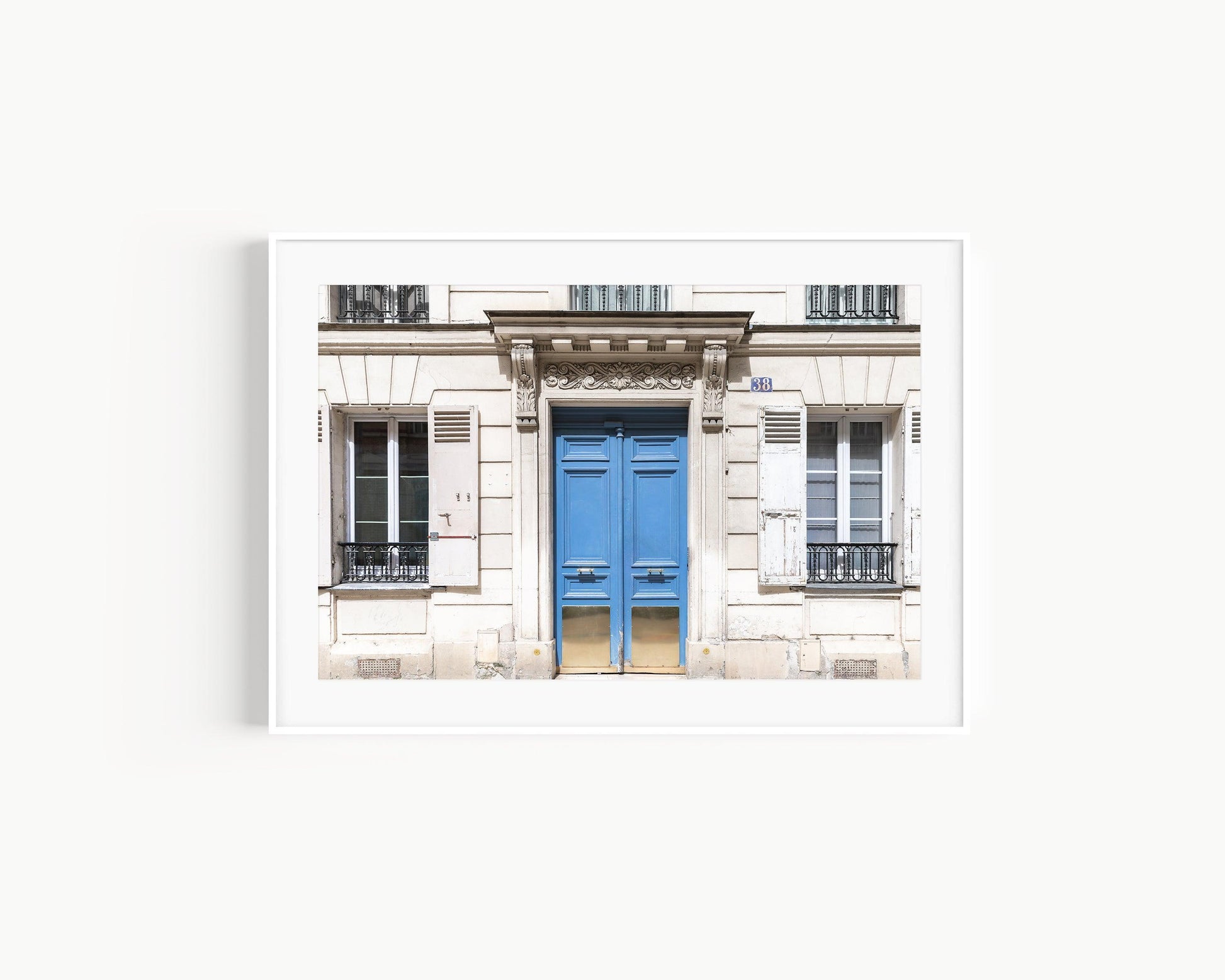 Blue Paris Door Print II | Paris Photography Print - Departures Print Shop