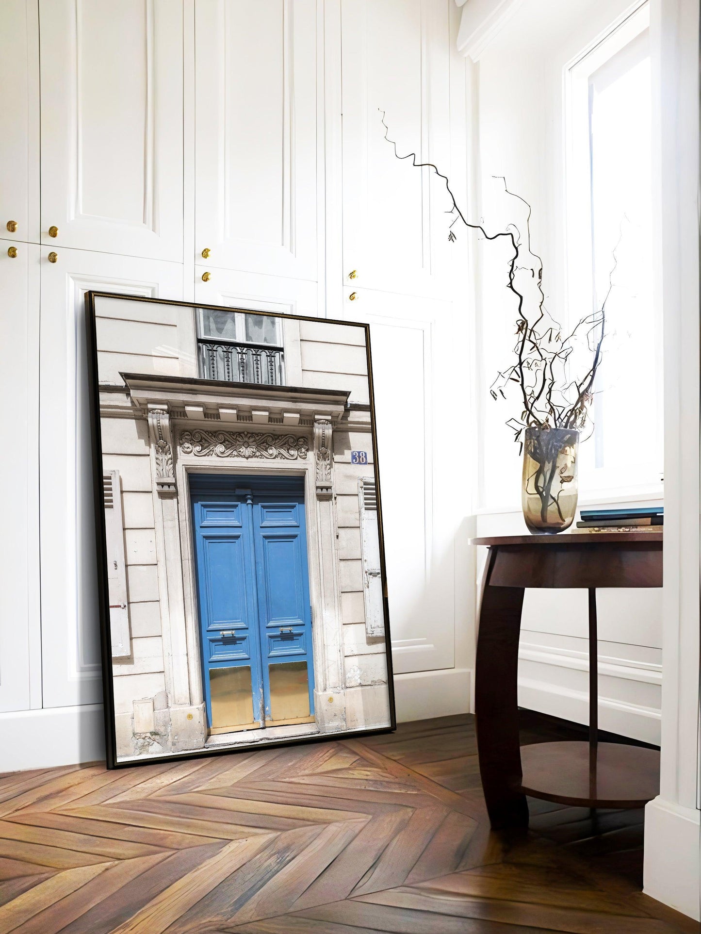 Blue Paris Door Print | Paris Photography Print - Departures Print Shop