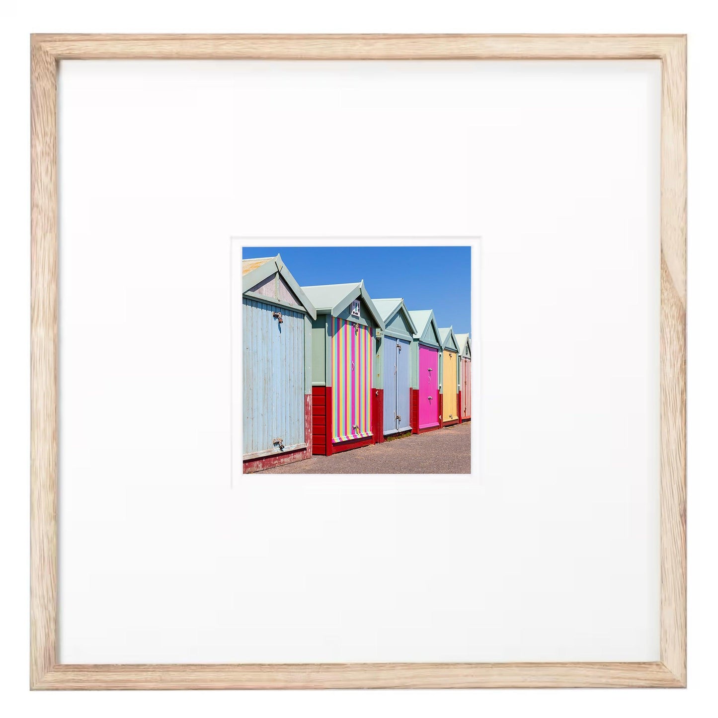 Brighton Beach Huts Square Photography Print - Departures Print Shop