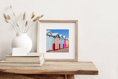 Brighton Beach Huts Square Print | Beach Photography Print - Departures Print Shop