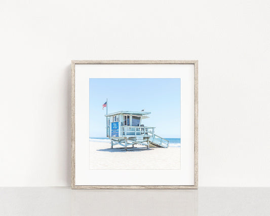 Lifeguard Tower Square Beach Print