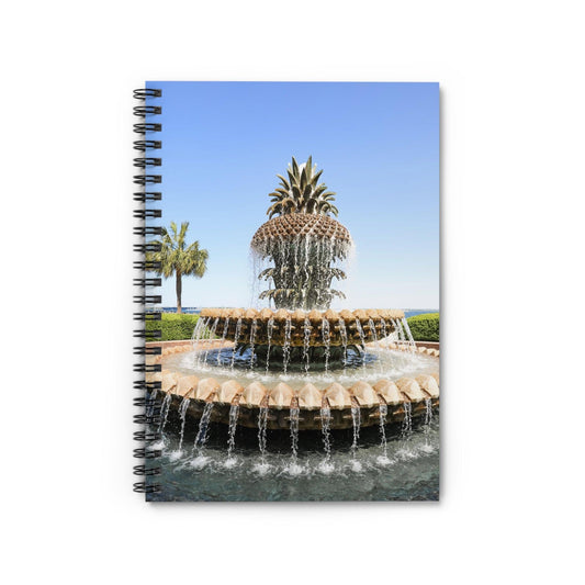 Charleston Pineapple Fountain Spiral Notebook - Departures Print Shop