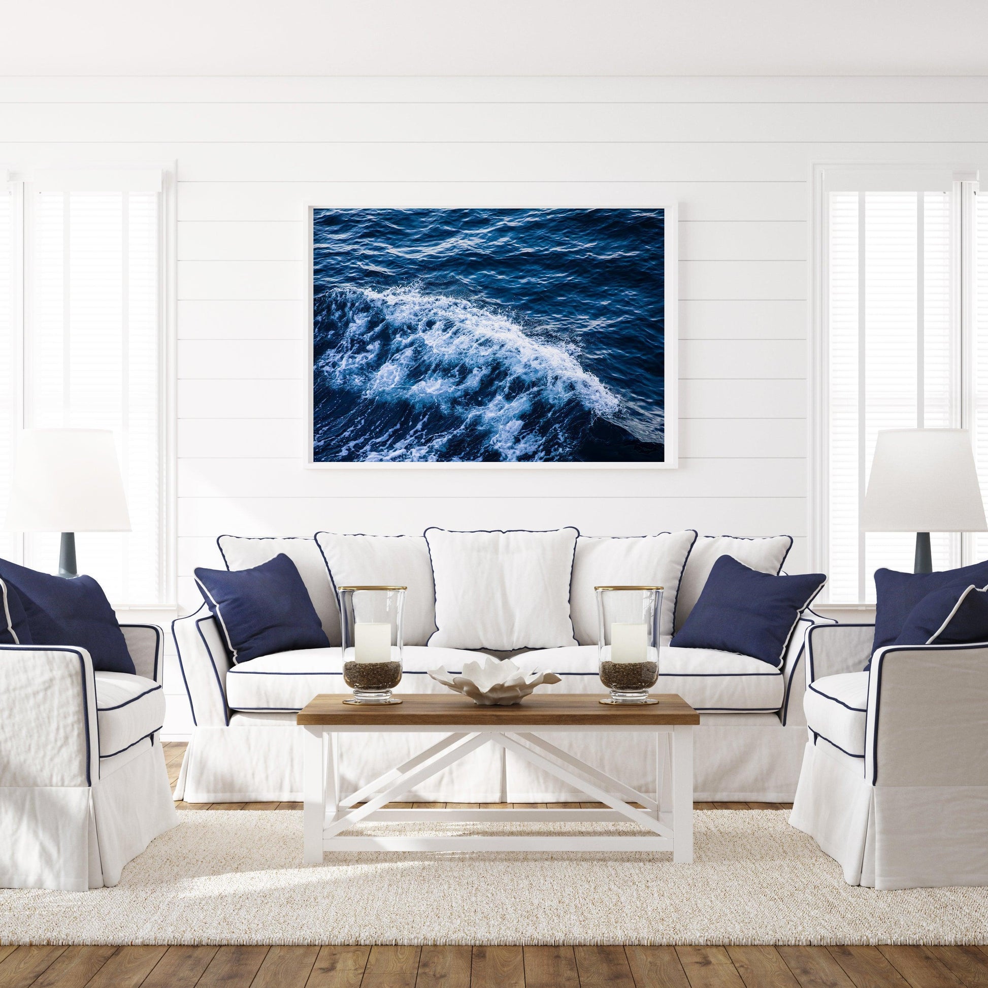 Deep Blue Ocean Waves | Beach Photography Print - Departures Print Shop