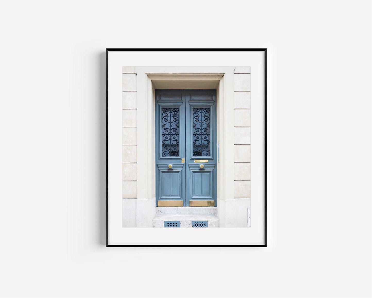 French Blue Paris Door Photography Print - Departures Print Shop