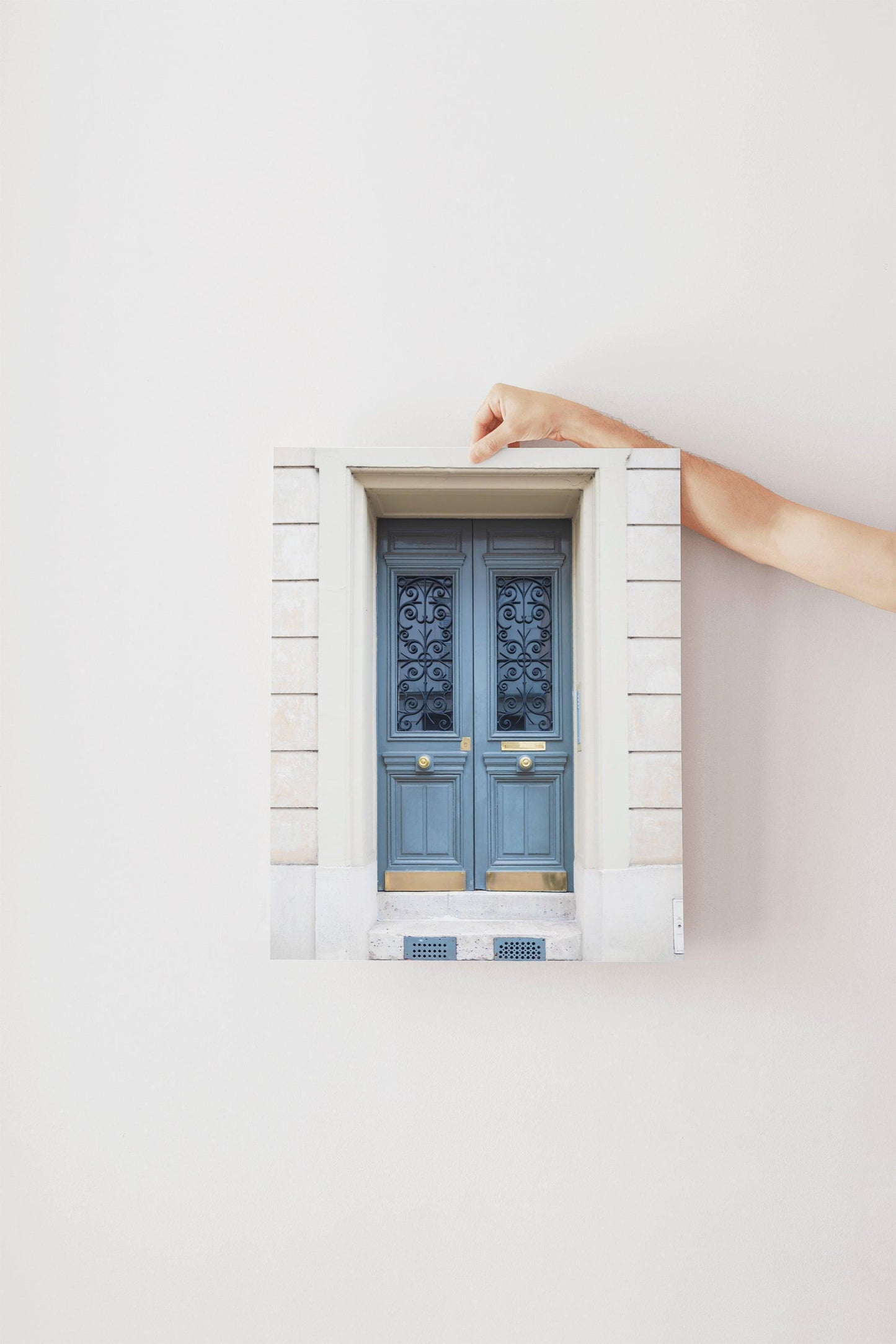 French Blue Paris Door Photography Print - Departures Print Shop