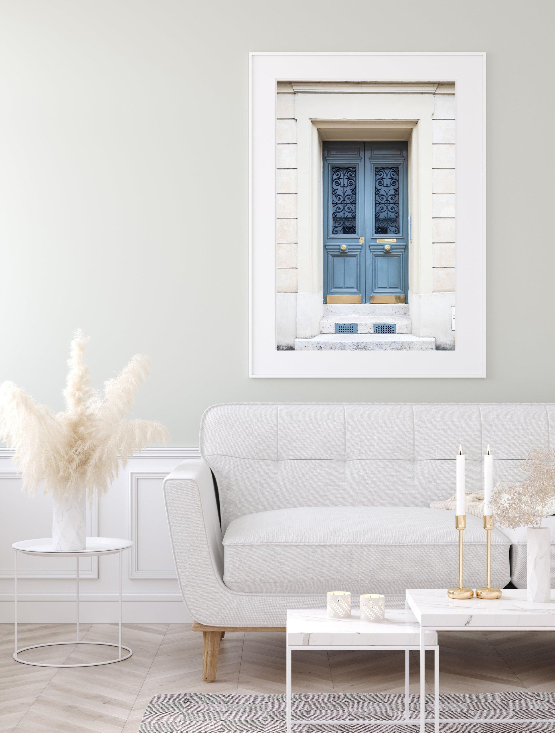 French Blue Paris Door Photography Print - Departures Print Shop