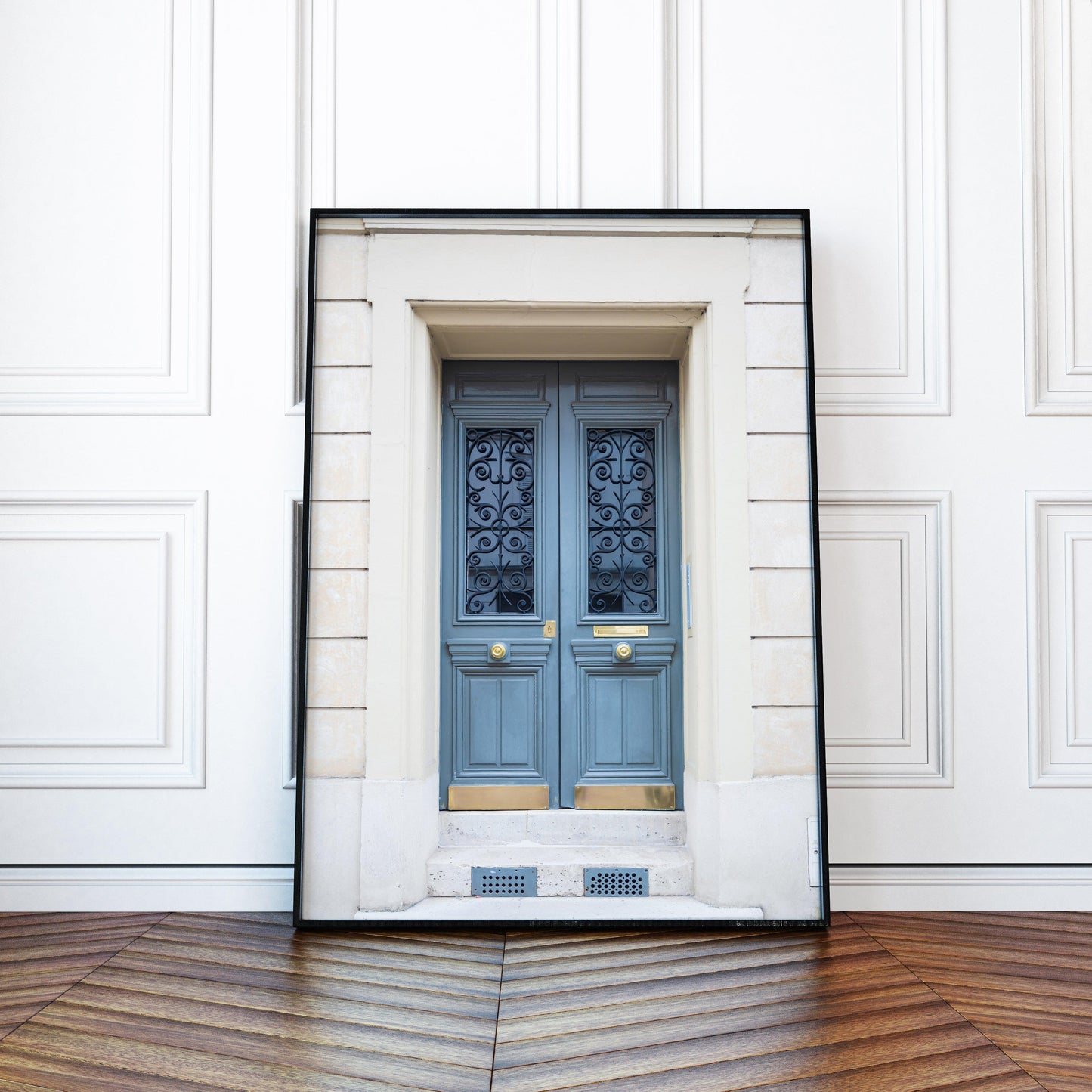 French Blue Paris Door Photography Print - Departures Print Shop